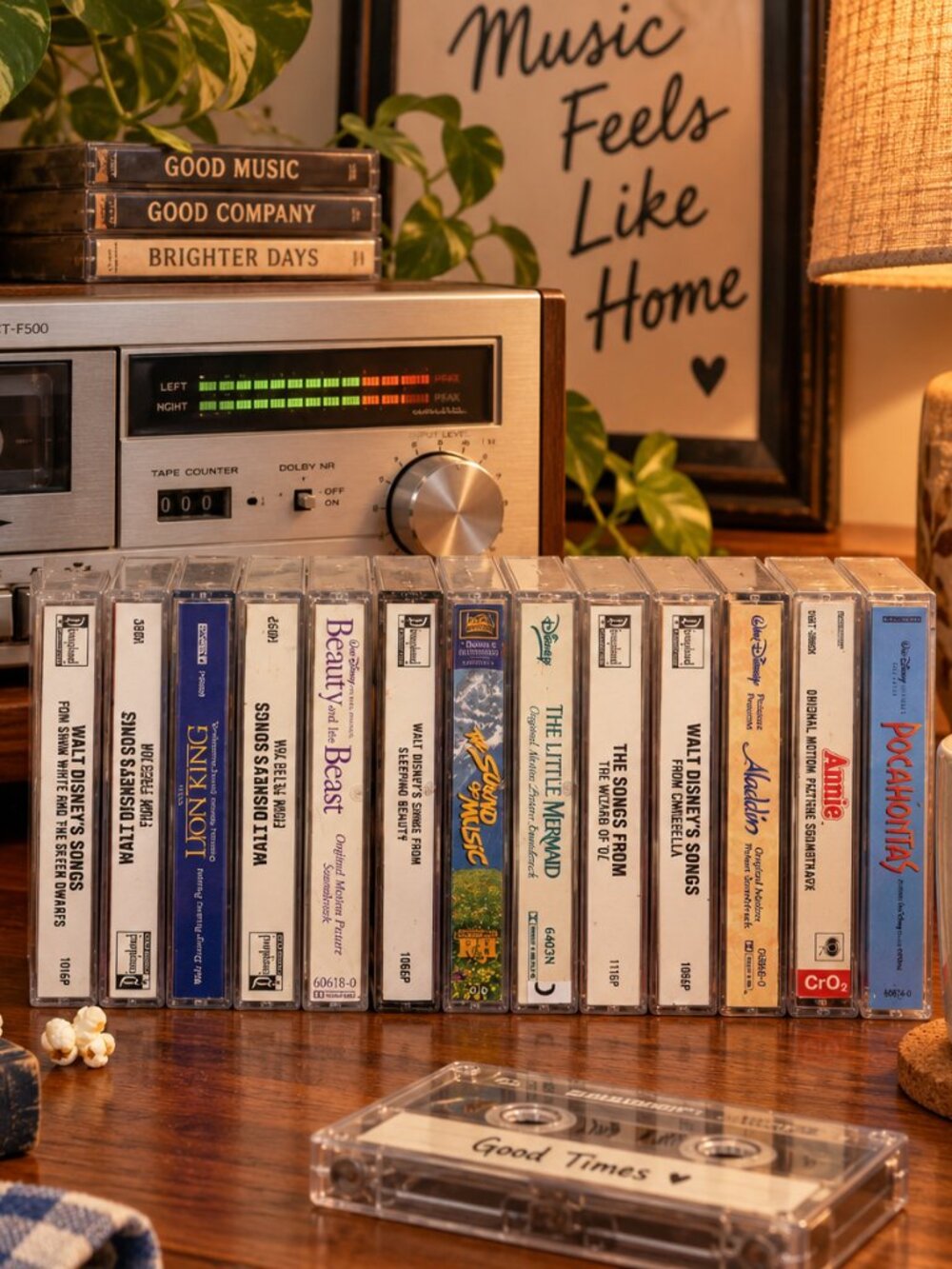Vintage Disney Movie Soundtrack Cassette Tape Lot of 13 Lion King Aladdin Oz